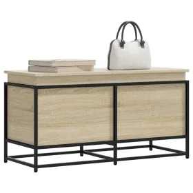 Caja de almacenaje con tapa madera roble Sonoma 100x40x51,5 cm de , Cestas para almacenaje - Ref: Foro24-848805, Precio: 79,4...