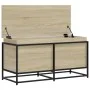 Storage box with Sonoma oak wood lid 100x40x51.5 cm by , Storage baskets - Ref: Foro24-848805, Price: 79,48 €, Discount: %