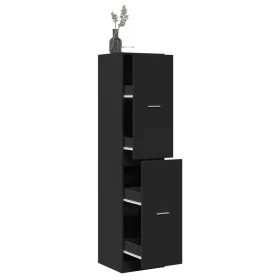 Engineered wood black medicine cabinet 40x41x174.5 cm by , Lockers and storage cabinets - Ref: Foro24-3309646, Price: 158,63 ...