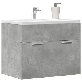 Armario para lavabo contrachapada gris hormigón 60x38,5x46 cm de , Muebles de baño - Ref: Foro24-856208, Precio: 46,98 €, Des...