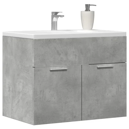 Armario para lavabo contrachapada gris hormigón 60x38,5x46 cm de , Muebles de baño - Ref: Foro24-856208, Precio: 46,26 €, Des...