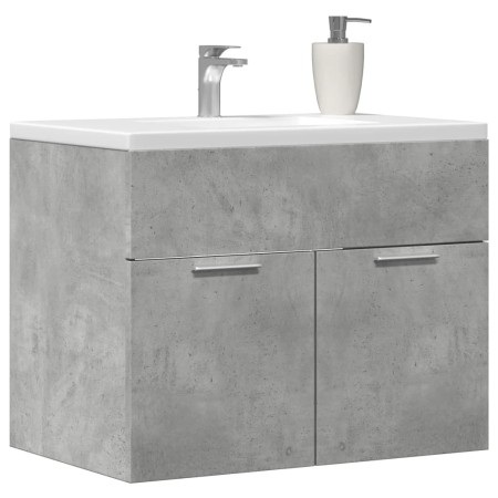 Armario para lavabo contrachapada gris hormigón 60x38,5x46 cm de , Muebles de baño - Ref: Foro24-856208, Precio: 46,98 €, Des...