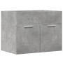 Waschbeckenunterschrank aus grauer Beton-Sperrholzplatte, 60x38,5x46 cm. von , Badezimmermöbel - Ref: Foro24-856208, Preis: 4...