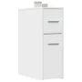 Schmaler Badezimmerschrank auf Rollen aus weißem Holzwerkstoff von , Schließfächer und Lagerschränke - Ref: Foro24-855277, Pr...
