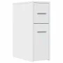 Narrow bathroom cabinet with wheels, engineered wood, white by , Lockers and storage cabinets - Ref: Foro24-855277, Price: 75...