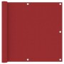 Toldo para balcón tela oxford rojo 90x600 cm