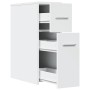 Narrow bathroom cabinet with wheels, engineered wood, white by , Lockers and storage cabinets - Ref: Foro24-855277, Price: 77...