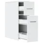 Narrow bathroom cabinet with wheels, engineered wood, white by , Lockers and storage cabinets - Ref: Foro24-855277, Price: 75...