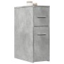 Schmaler Badezimmerschrank auf Rollen, Holz in Grau-Betonoptik. von , Schließfächer und Lagerschränke - Ref: Foro24-855280, P...