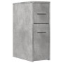 Schmaler Badezimmerschrank auf Rollen, Holz in Grau-Betonoptik. von , Schließfächer und Lagerschränke - Ref: Foro24-855280, P...