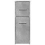 Schmaler Badezimmerschrank auf Rollen, Holz in Grau-Betonoptik. von , Schließfächer und Lagerschränke - Ref: Foro24-855280, P...