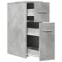 Schmaler Badezimmerschrank auf Rollen, Holz in Grau-Betonoptik. von , Schließfächer und Lagerschränke - Ref: Foro24-855280, P...