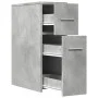 Schmaler Badezimmerschrank auf Rollen, Holz in Grau-Betonoptik. von , Schließfächer und Lagerschränke - Ref: Foro24-855280, P...