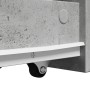 Schmaler Badezimmerschrank auf Rollen, Holz in Grau-Betonoptik. von , Schließfächer und Lagerschränke - Ref: Foro24-855280, P...