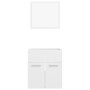 Badezimmermöbel-Set, 2-teilig, aus weißem glänzendem Sperrholz. von , Badezimmermöbel - Ref: Foro24-804779, Preis: 46,83 €, R...