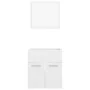 Bathroom furniture set, 2 pieces, plywood, glossy white. by , Bathroom furniture - Ref: Foro24-804779, Price: 46,20 €, Discou...