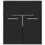Badezimmerschrank-Set aus schwarzer Holzwerkstoffplatte von , Badezimmermöbel - Ref: Foro24-3070992, Preis: 90,58 €, Rabatt: %
