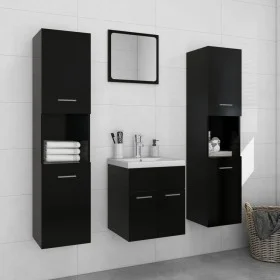 Set aus schwarzen Spanplatten-Badezimmermöbeln von , Badezimmermöbel - Ref: Foro24-3071487, Preis: 291,77 €, Rabatt: %