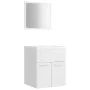 Badezimmerschrank-Set aus glänzend weißem Holzwerkstoff von , Badezimmermöbel - Ref: Foro24-3070862, Preis: 123,27 €, Rabatt: %