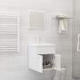 Badezimmerschrank-Set aus glänzend weißem Holzwerkstoff von , Badezimmermöbel - Ref: Foro24-3070862, Preis: 124,76 €, Rabatt: %