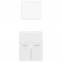 Badezimmerschrank-Set aus glänzend weißem Holzwerkstoff von , Badezimmermöbel - Ref: Foro24-3070862, Preis: 123,27 €, Rabatt: %