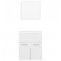 Badezimmerschrank-Set aus glänzend weißem Holzwerkstoff von , Badezimmermöbel - Ref: Foro24-3070862, Preis: 124,76 €, Rabatt: %