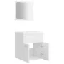Badezimmerschrank-Set aus glänzend weißem Holzwerkstoff von , Badezimmermöbel - Ref: Foro24-3070862, Preis: 123,27 €, Rabatt: %