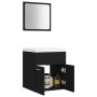 Badezimmerschrank-Set aus schwarzer Holzwerkstoffplatte von , Badezimmermöbel - Ref: Foro24-3070857, Preis: 133,90 €, Rabatt: %