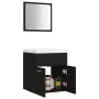 Engineered wood black bathroom furniture set by , Bathroom furniture - Ref: Foro24-3070857, Price: 134,41 €, Discount: %