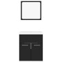Badezimmerschrank-Set aus schwarzer Holzwerkstoffplatte von , Badezimmermöbel - Ref: Foro24-3070857, Preis: 133,90 €, Rabatt: %