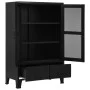 Industrial office cabinet with black steel mesh doors 75x40x120cm by , Filing cabinets - Ref: Foro24-145355, Price: 228,25 €,...
