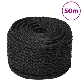 Cuerda de trabajo polipropileno negro 20 mm 50 m de , Sogas y cuerdas metálicas - Ref: Foro24-153030, Precio: 63,42 €, Descue...