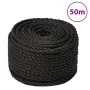 Black 20 mm 50 m polypropylene work rope by , Ropes and metal cords - Ref: Foro24-153030, Price: 62,67 €, Discount: %