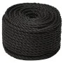 Black 20 mm 50 m polypropylene work rope by , Ropes and metal cords - Ref: Foro24-153030, Price: 62,67 €, Discount: %