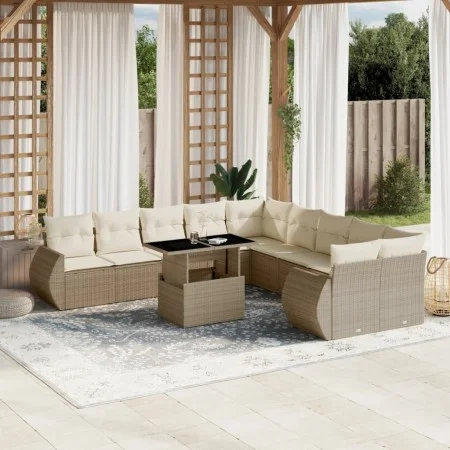 11-piece garden sofa set with beige synthetic rattan cushions by , Garden sets - Ref: Foro24-3268798, Price: 877,56 €, Discou...