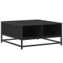 Engineered wood and black metal coffee table 60.5x60.5x30 cm by , Coffee table - Ref: Foro24-848764, Price: 45,98 €, Discount: %