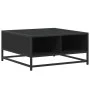 Engineered wood and black metal coffee table 60.5x60.5x30 cm by , Coffee table - Ref: Foro24-848764, Price: 45,44 €, Discount: %