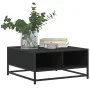 Engineered wood and black metal coffee table 60.5x60.5x30 cm by , Coffee table - Ref: Foro24-848764, Price: 45,44 €, Discount: %