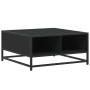 Engineered wood and black metal coffee table 60.5x60.5x30 cm by , Coffee table - Ref: Foro24-848764, Price: 45,98 €, Discount: %