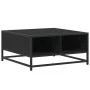 Engineered wood and black metal coffee table 60.5x60.5x30 cm by , Coffee table - Ref: Foro24-848764, Price: 45,44 €, Discount: %