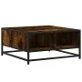 Smoked oak wood and metal coffee table 60.5x60.5x30 cm by , Coffee table - Ref: Foro24-848766, Price: 44,18 €, Discount: %