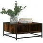 Smoked oak wood and metal coffee table 60.5x60.5x30 cm by , Coffee table - Ref: Foro24-848766, Price: 44,18 €, Discount: %