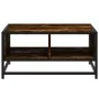 Smoked oak wood and metal coffee table 60.5x60.5x30 cm by , Coffee table - Ref: Foro24-848766, Price: 44,18 €, Discount: %