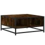 Smoked oak wood and metal coffee table 60.5x60.5x30 cm by , Coffee table - Ref: Foro24-848766, Price: 44,18 €, Discount: %