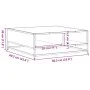 Smoked oak wood and metal coffee table 60.5x60.5x30 cm by , Coffee table - Ref: Foro24-848766, Price: 44,18 €, Discount: %