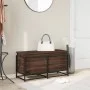Aufbewahrungsbox mit braunem Eichenholzdeckel 100x40x51,5 cm. von , Aufbewahrungskörbe - Ref: Foro24-848808, Preis: 78,44 €, ...