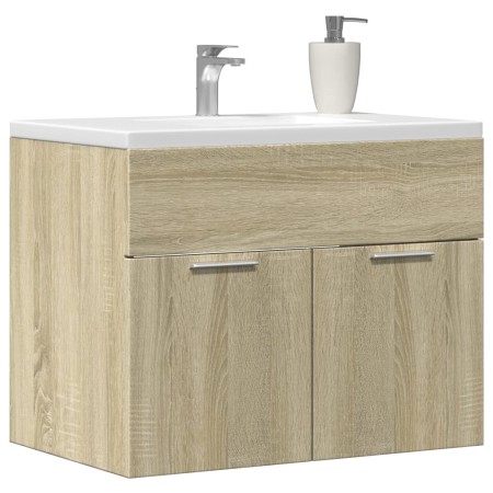 Waschbeckenunterschrank aus Sperrholz in Eichenfarbe, 60x38,5x46 cm. von , Badezimmermöbel - Ref: Foro24-856207, Preis: 47,50...