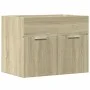 Waschbeckenunterschrank aus Sperrholz in Eichenfarbe, 60x38,5x46 cm. von , Badezimmermöbel - Ref: Foro24-856207, Preis: 46,79...