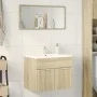 Waschbeckenunterschrank aus Sperrholz in Eichenfarbe, 60x38,5x46 cm. von , Badezimmermöbel - Ref: Foro24-856207, Preis: 46,79...