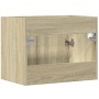 Waschbeckenunterschrank aus Sperrholz in Eichenfarbe, 60x38,5x46 cm. von , Badezimmermöbel - Ref: Foro24-856207, Preis: 47,50...
